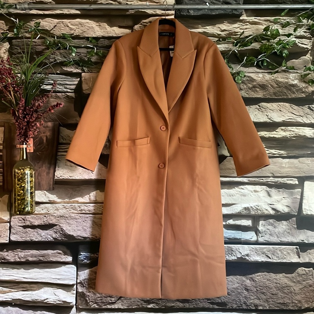 Fall/winter heavy long coat- brand new-orange/rust